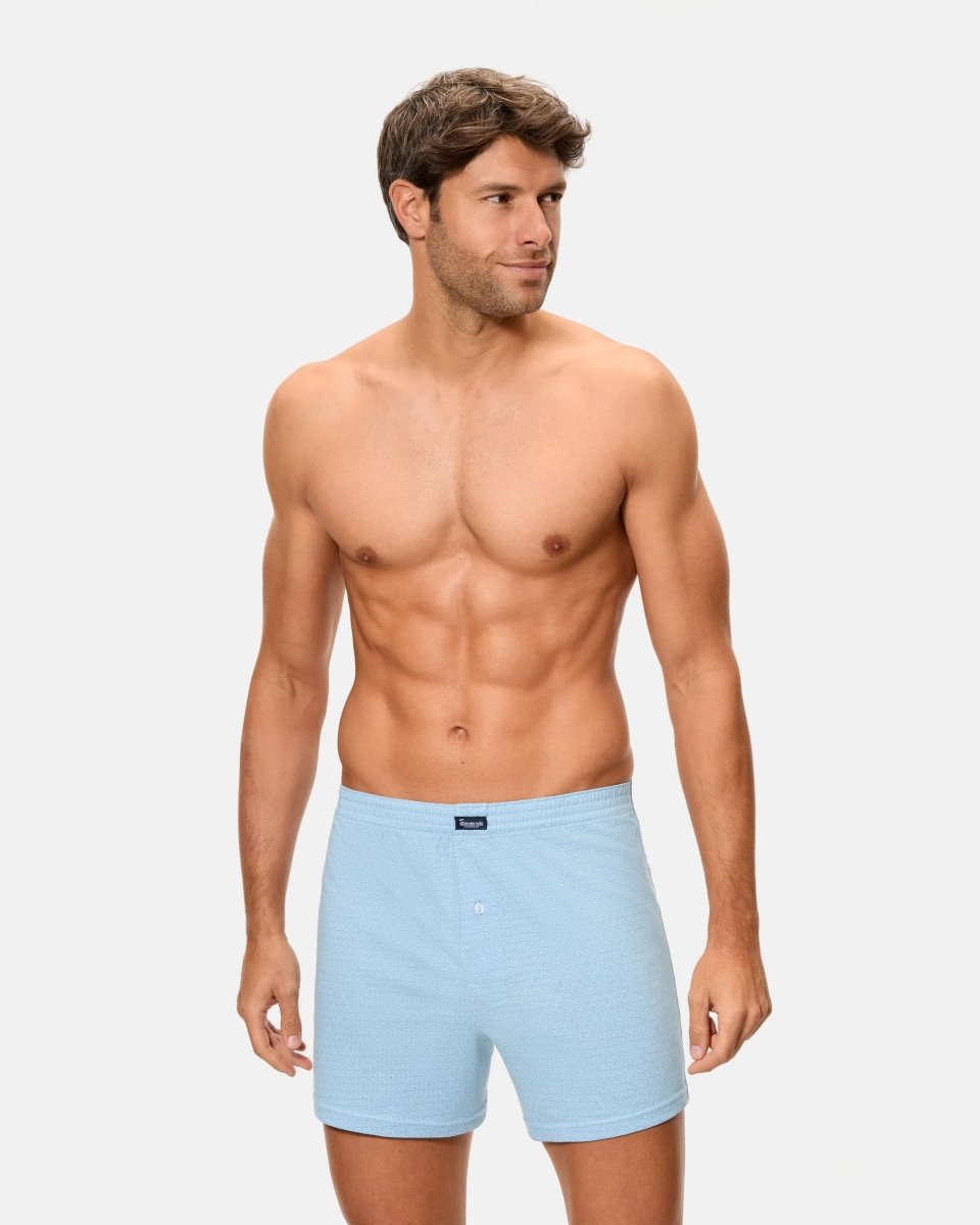 Bóxer de hombre Abanderado azul celeste