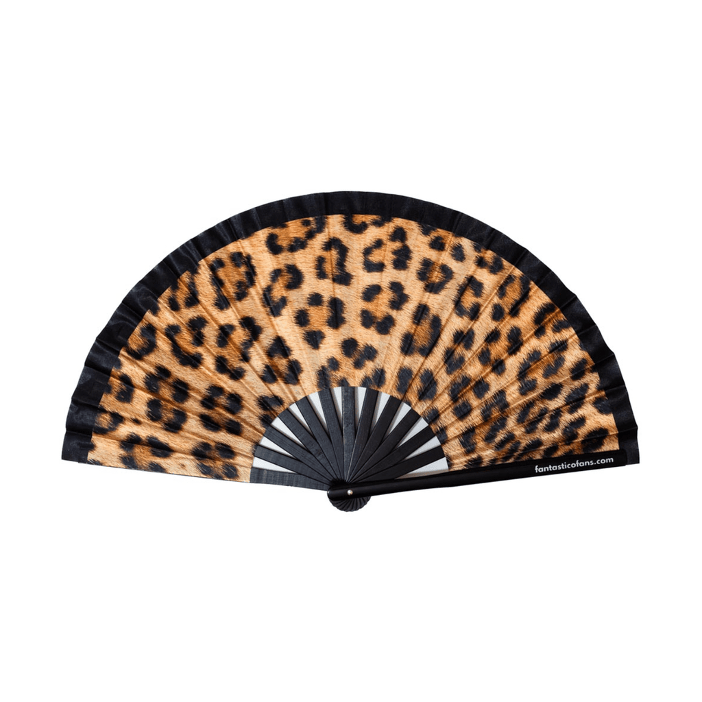 Abanico con estampado de leopardo