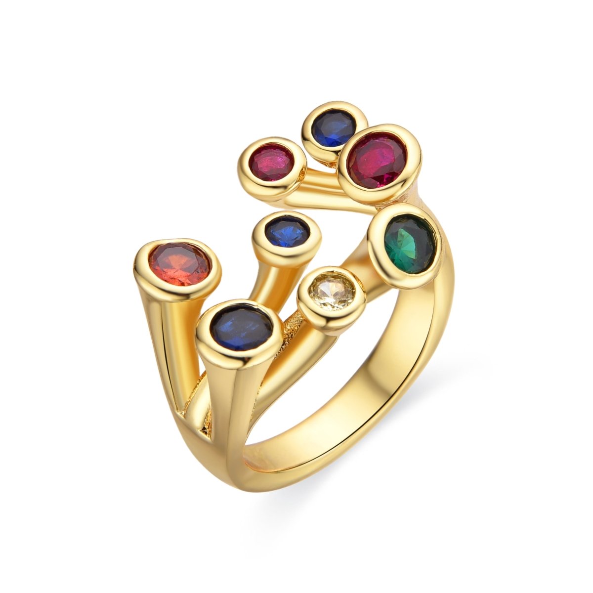 Anillo Yter con lacado negro oro 18k