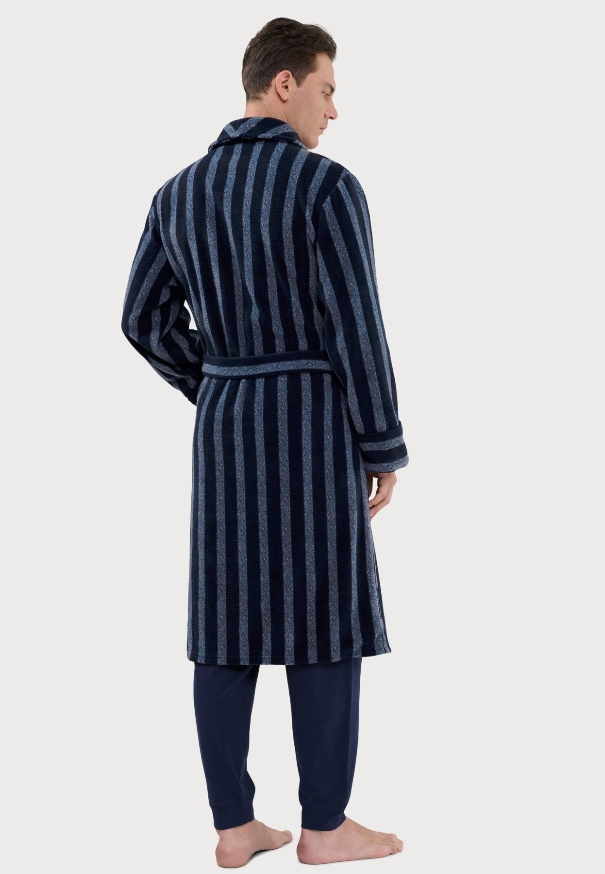 BATA HOMBRE INVIERNO DE FORRO POLAR A RAYAS