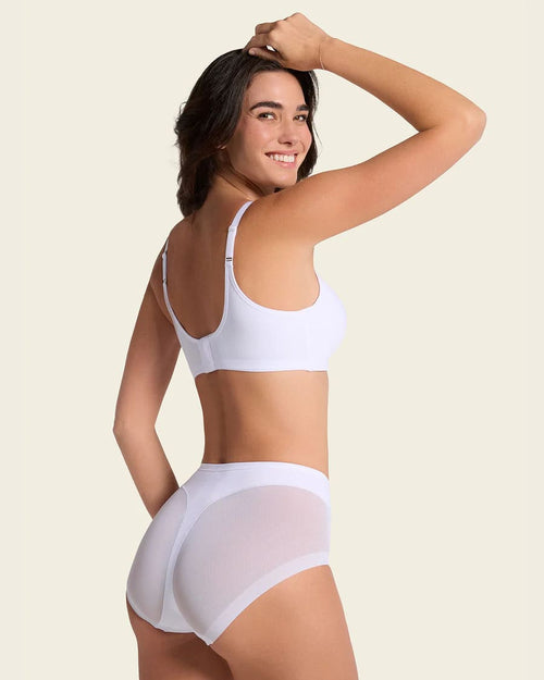 BRAGA CLASICA INVISIBLE CON TUL BLANCO ESPALDA