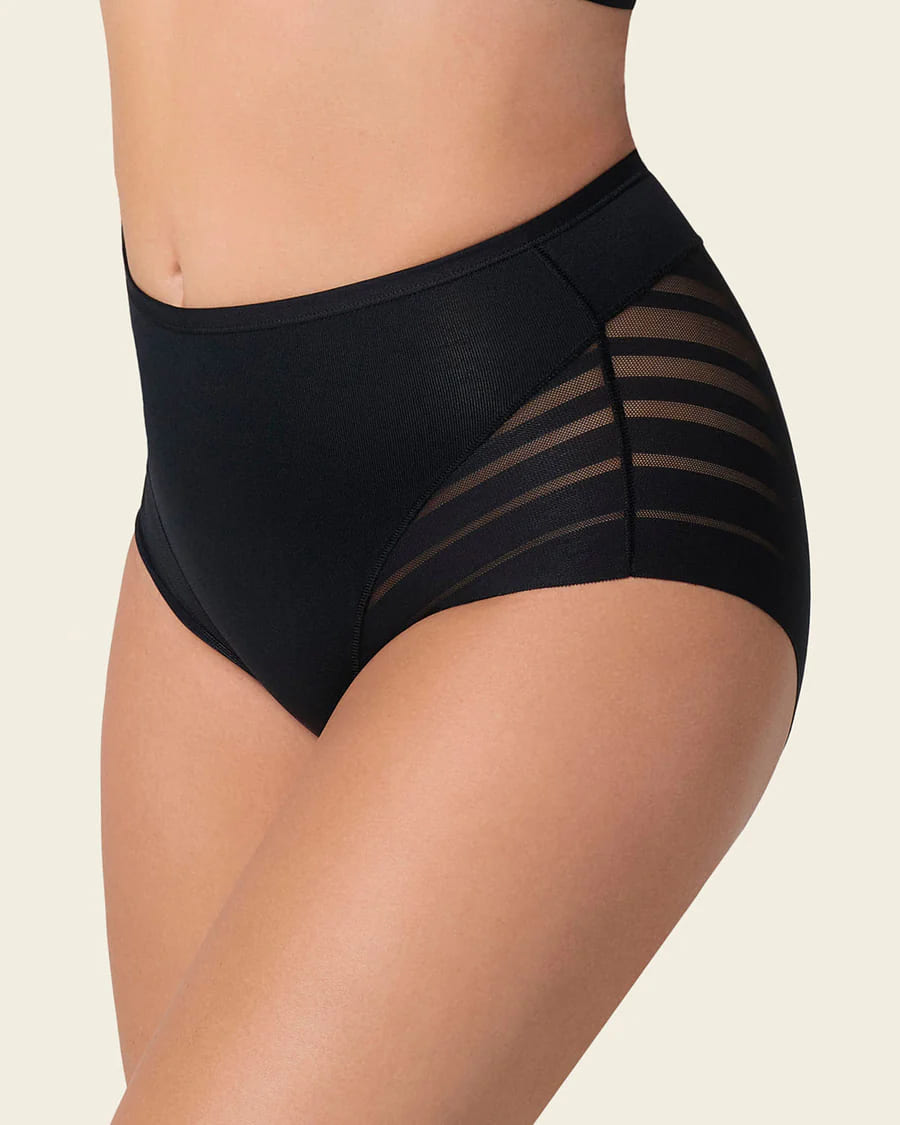 BRAGA FAJA CONTROL DE ABDOMEN Y BANDAS EN TUL - NEGRO