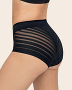 BRAGA FAJA REDUCTOR DE ABDOMEN Y BANDAS EN TUL - NEGRO