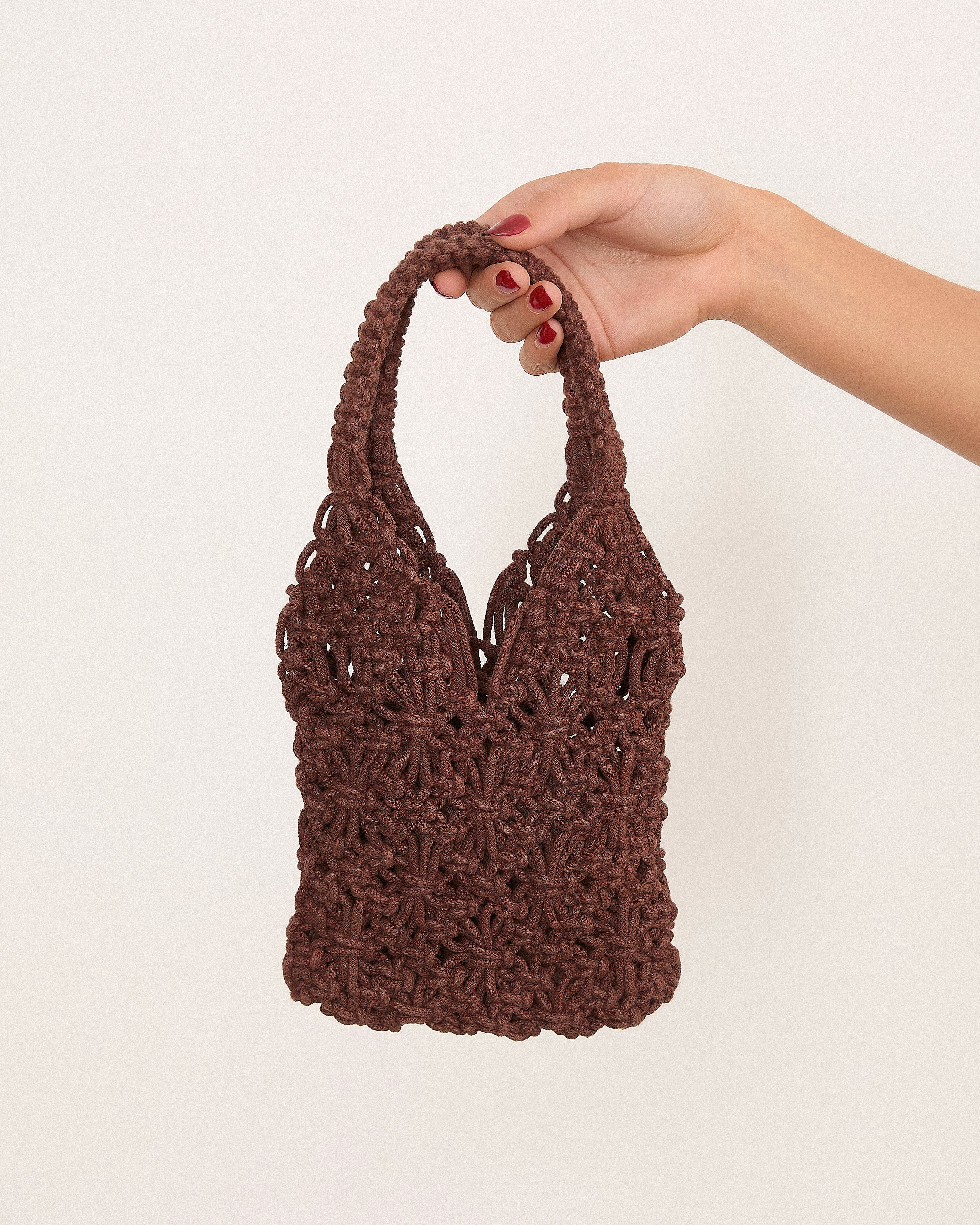 Bolso rectangular trenzado mujer