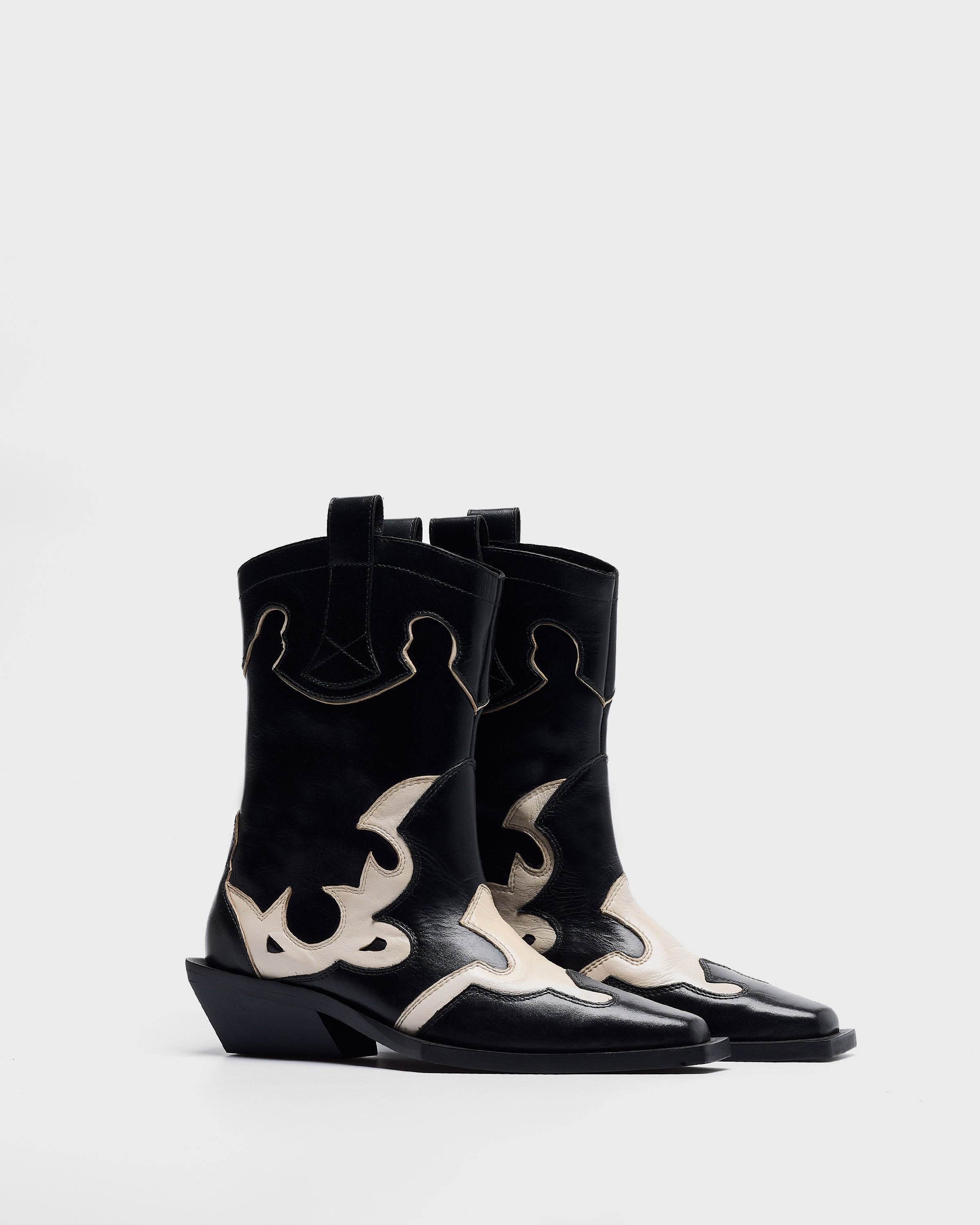 Bota western mujer piel negra