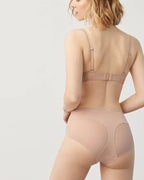 Braga alta de mujer color nude con tul