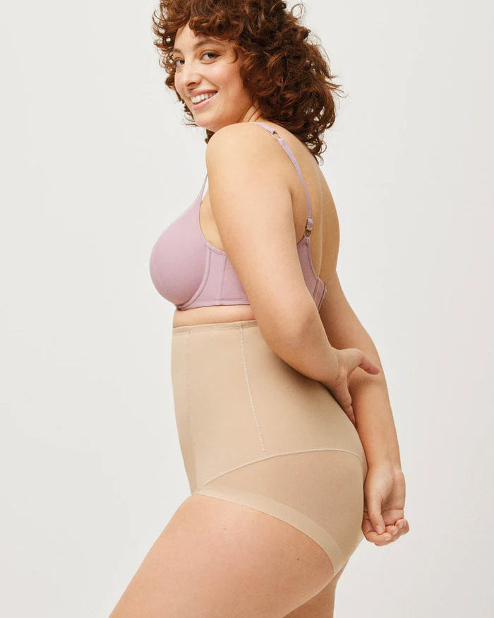 Braga alta reductora color nude para mujer