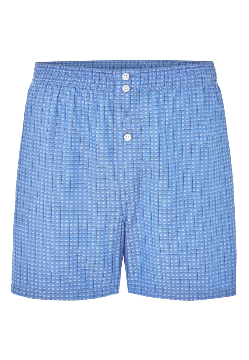 Calzoncillo bóxer hombre de tela azúl