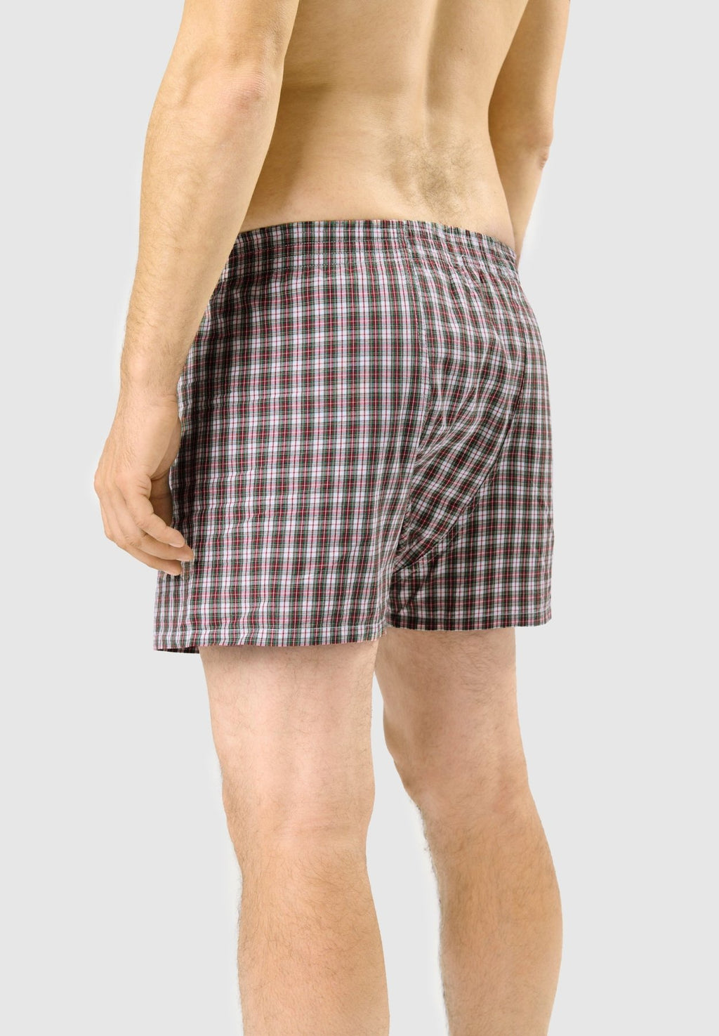 CALZONCILLO BÓXER HOMBRE ALGODÓN TELA CUADROS - ESPALDA