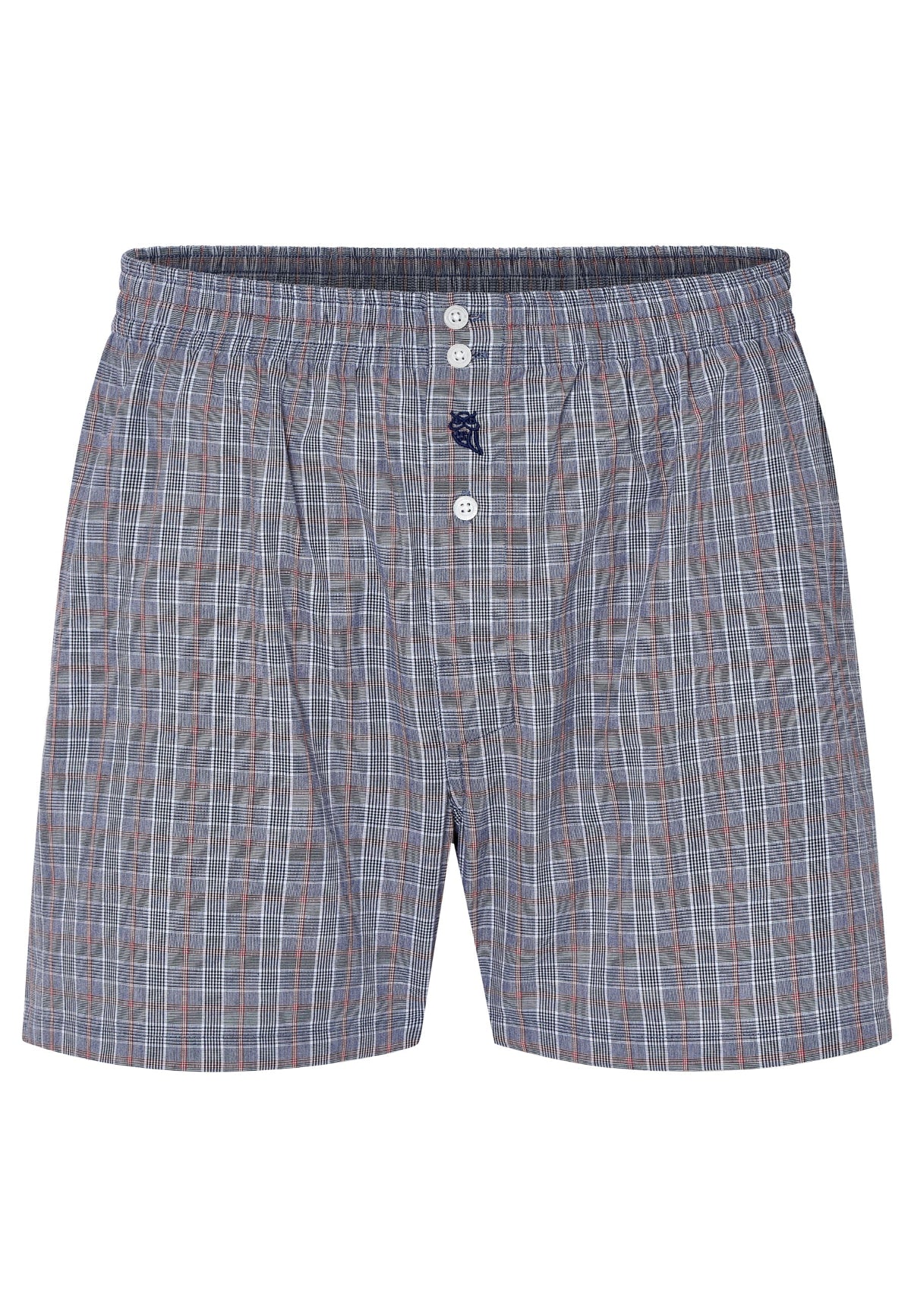 CALZONCILLO TIPO BOXER DE ALGODON GRIS DE CUADROS - EL BUHO NOCTURNO