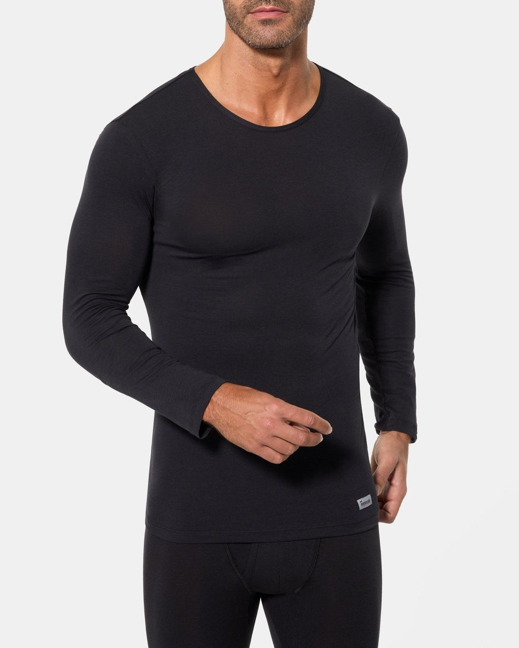Camiseta interior térmica de manga larga negro