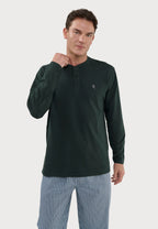 CAMISETA PIJAMA HOMBRE MANGA LARGA ALGODÓN VERDE – EL BÚHO NOCTURNO