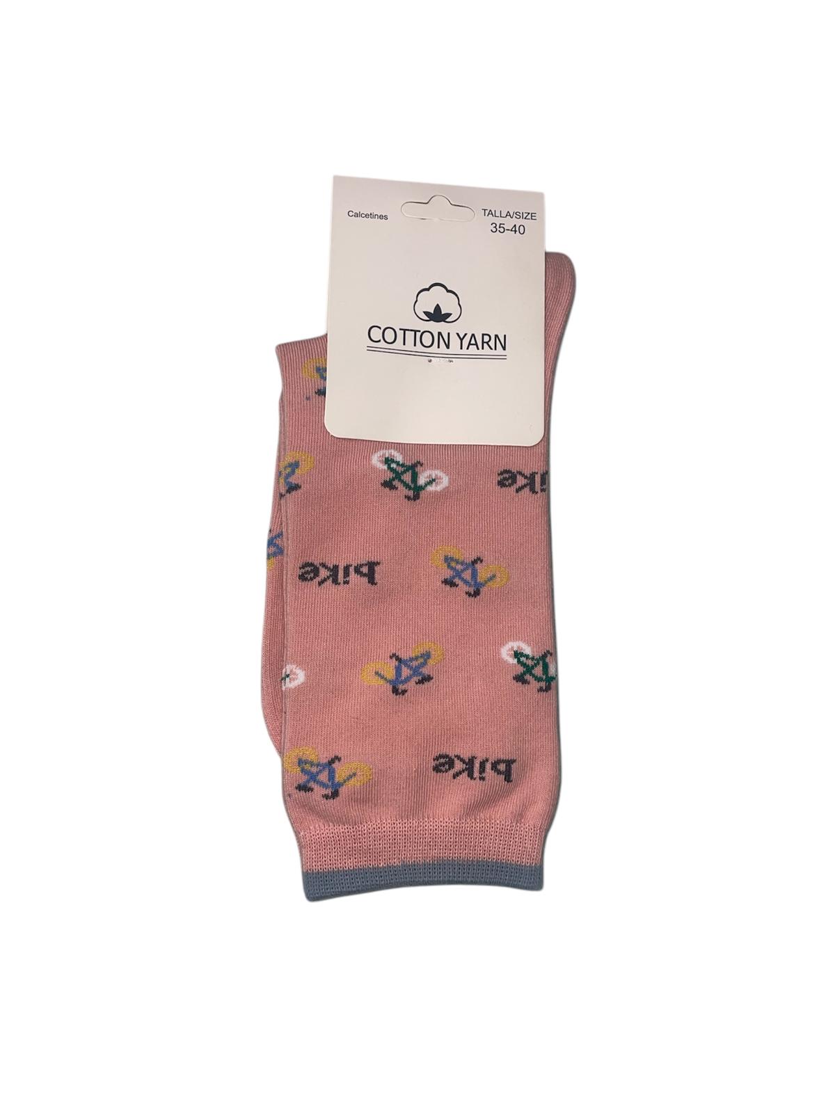 Calcetines originales rosas talla única 35 a 40