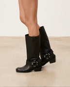 Calzado biker femenino negro
