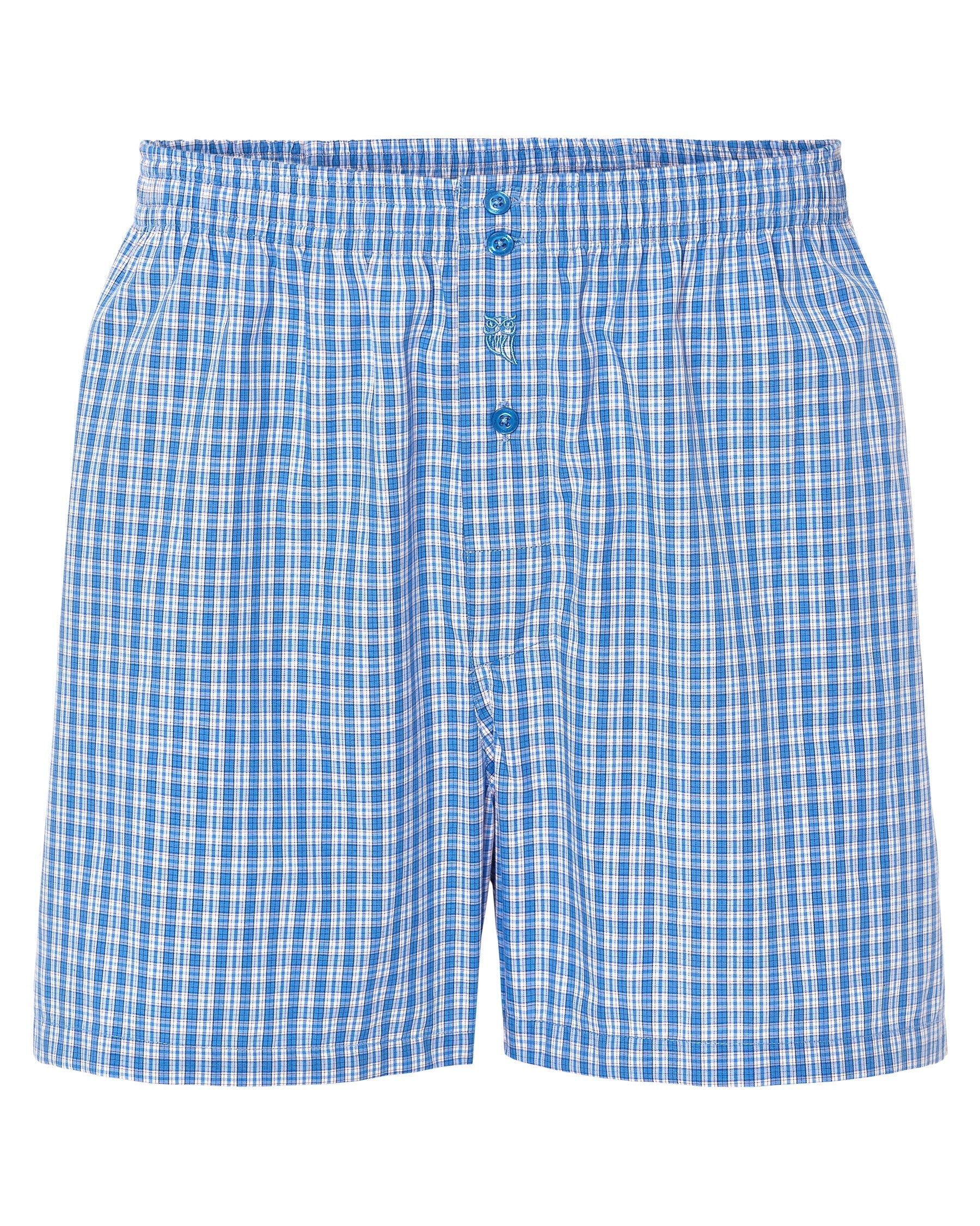 Calzoncillo bóxer hombre de algodón popelín azul