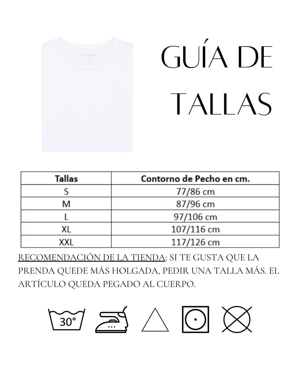 Camiseta interior unisex blanca algodón