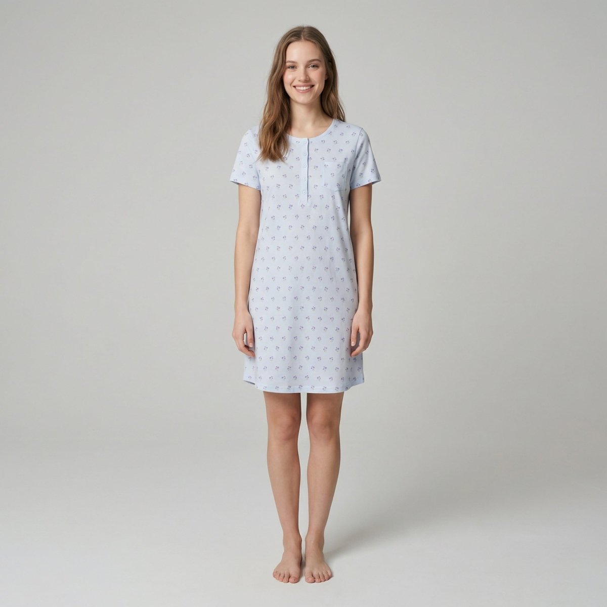 Camison_corto_mujer_estilo_floral