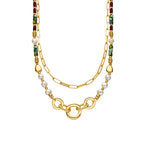 Collar Kany con perla blanca oro 18k