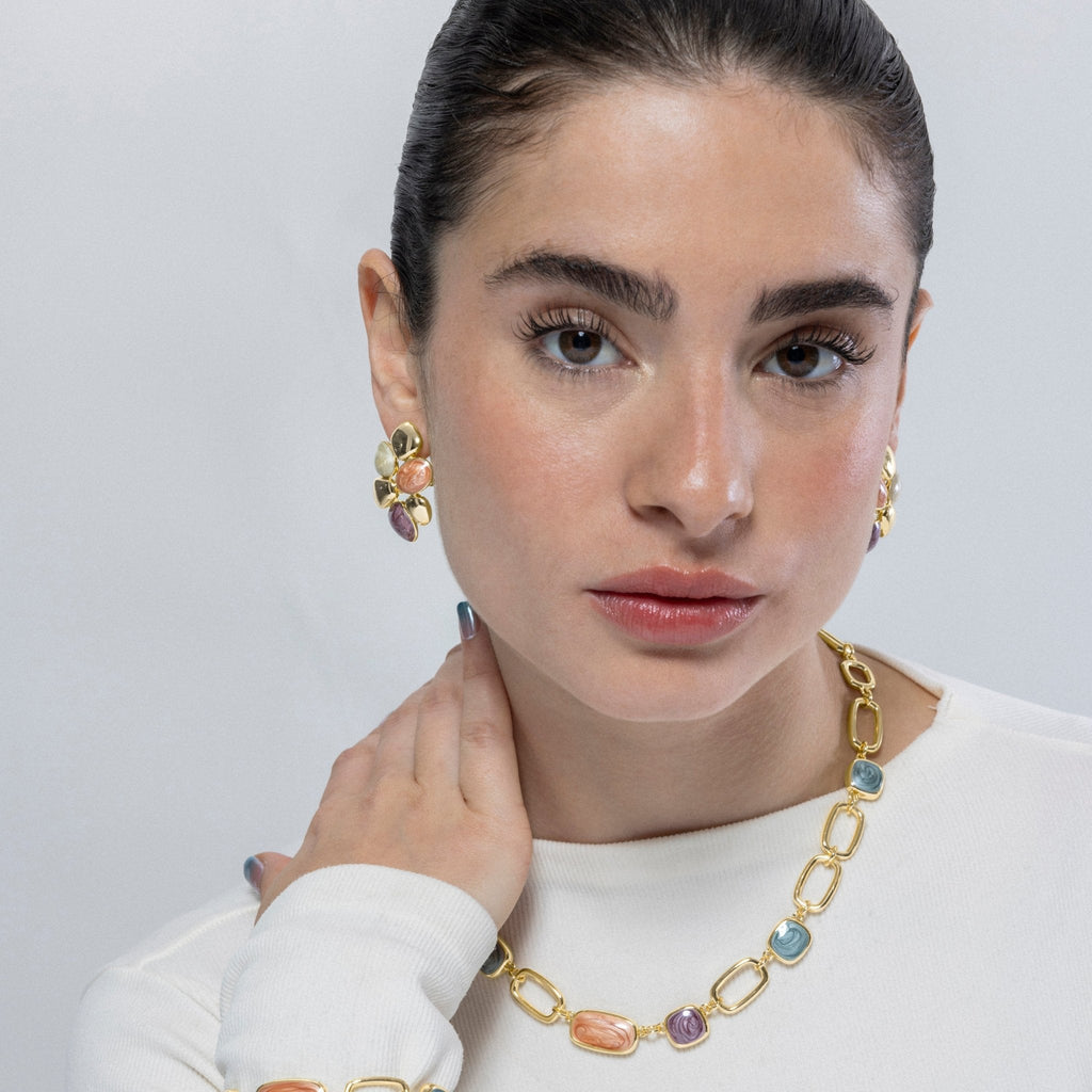Collar elegante multicolor