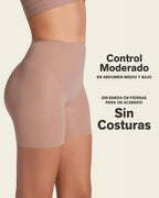 Detalle del short faja Leonisa con doble capa DuraFit en el abdomen