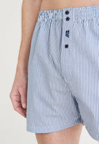Detalle rayas celeste bóxer hombre