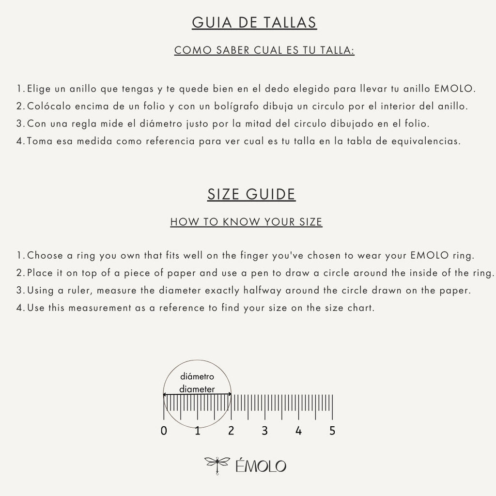Guia de tallas anillo