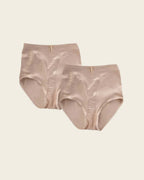 PACK DE 2 BRAGUITAS BEIGE DE TIRO ALTO CONTROL DE ABDOMEN - LEONISA