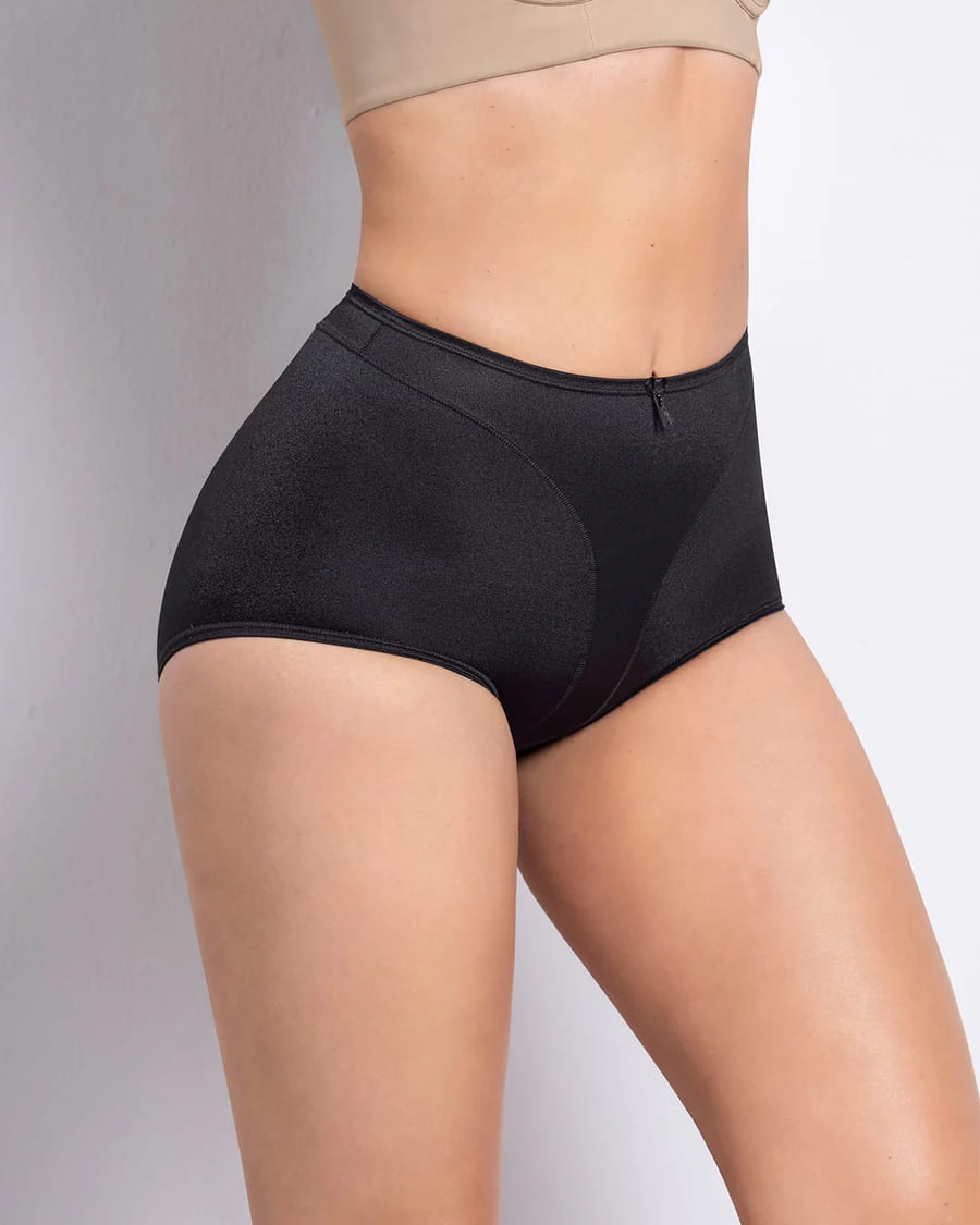 PACK DE 2 BRAGUITAS NEGRAS DE TIRO ALTO COMPRESION DE ABDOMEN