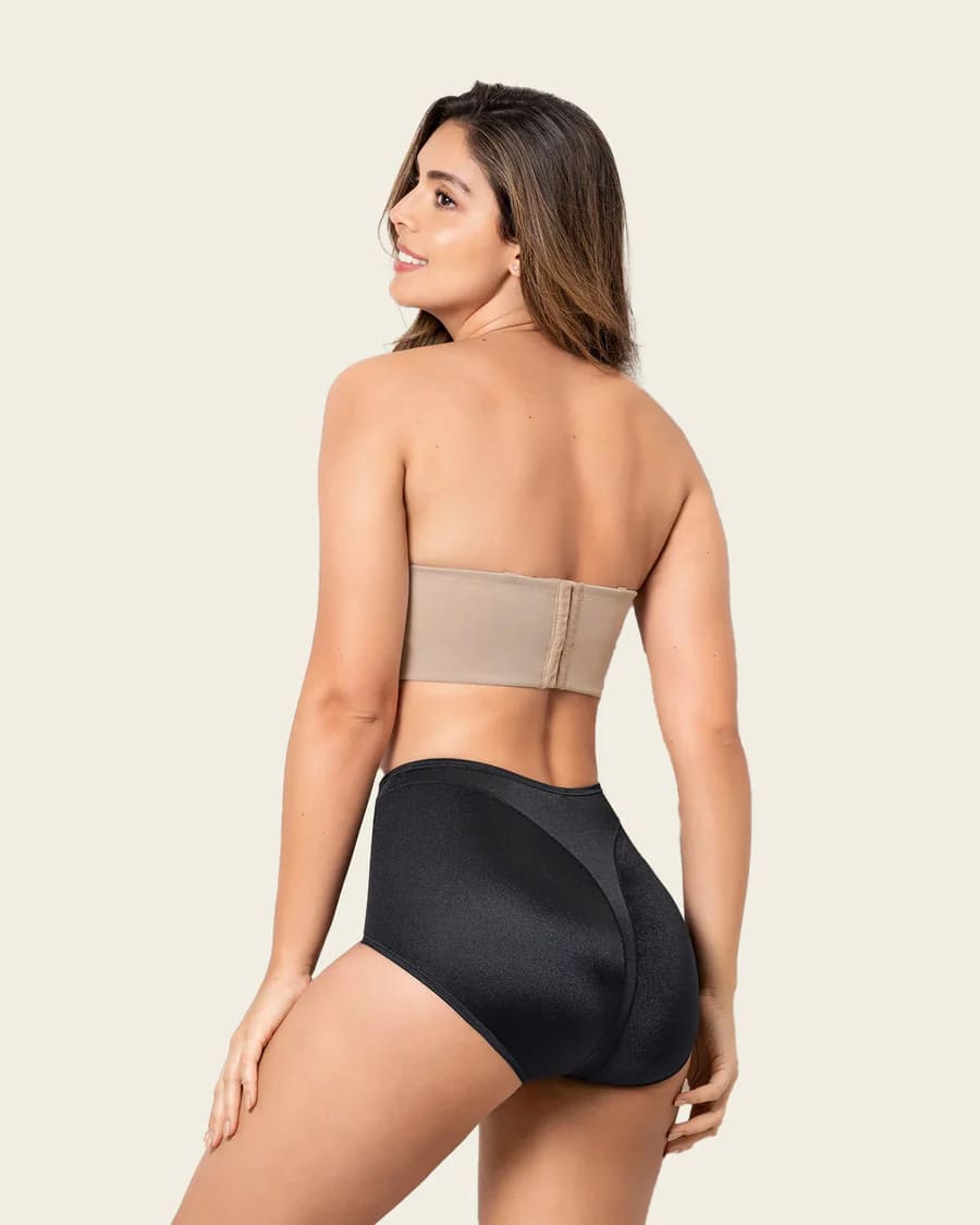 PACK DE 2 BRAGUITAS NEGRAS DE TIRO ALTO COMPRESION DE ABDOMEN DE LEONISA