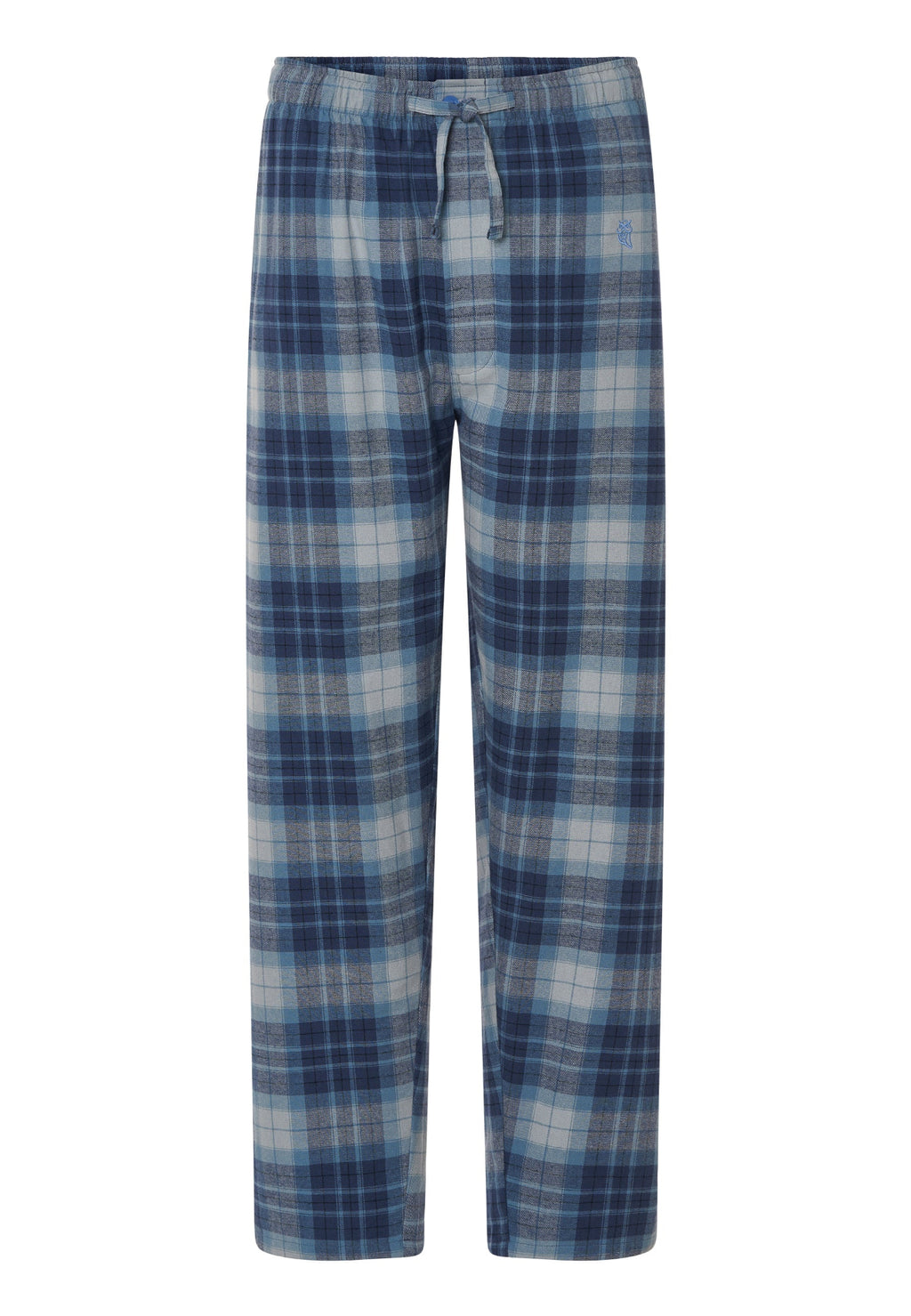 PANTALON DE PIJAMA DE INVIERNO PREMIUM DE ALGODON FRANELA AZUL 