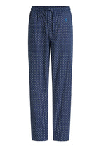 Pantalón de pijama hombre largo de algodón azúl marino