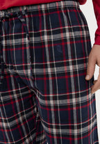 PANTALÓN PIJAMA HOMBRE INVIERNO ALGODÓN CUADROS - EL BÚHO NOCTURNO DETALLES