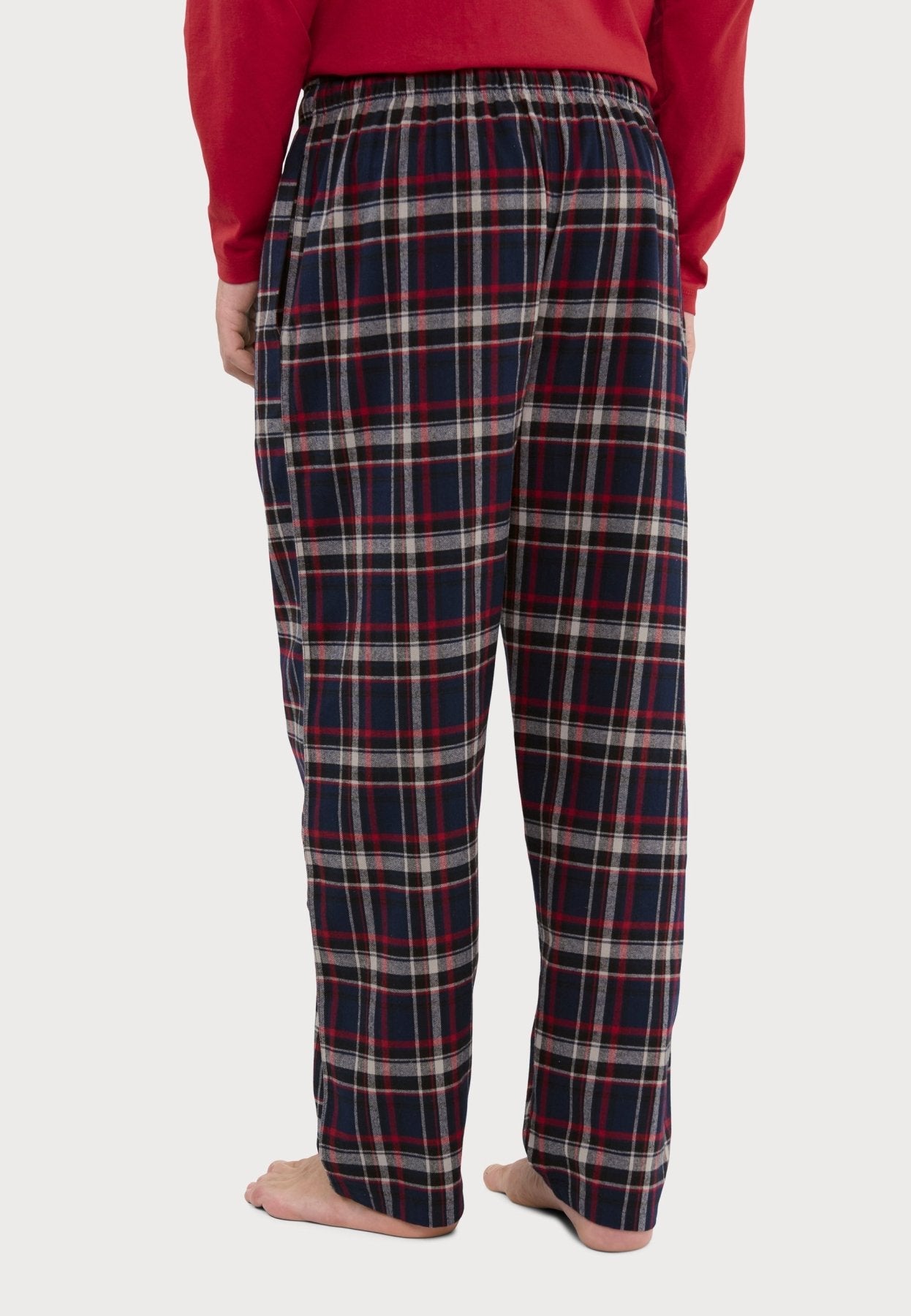 Pantalón de pijama para hombre de cuadros ESPALDA