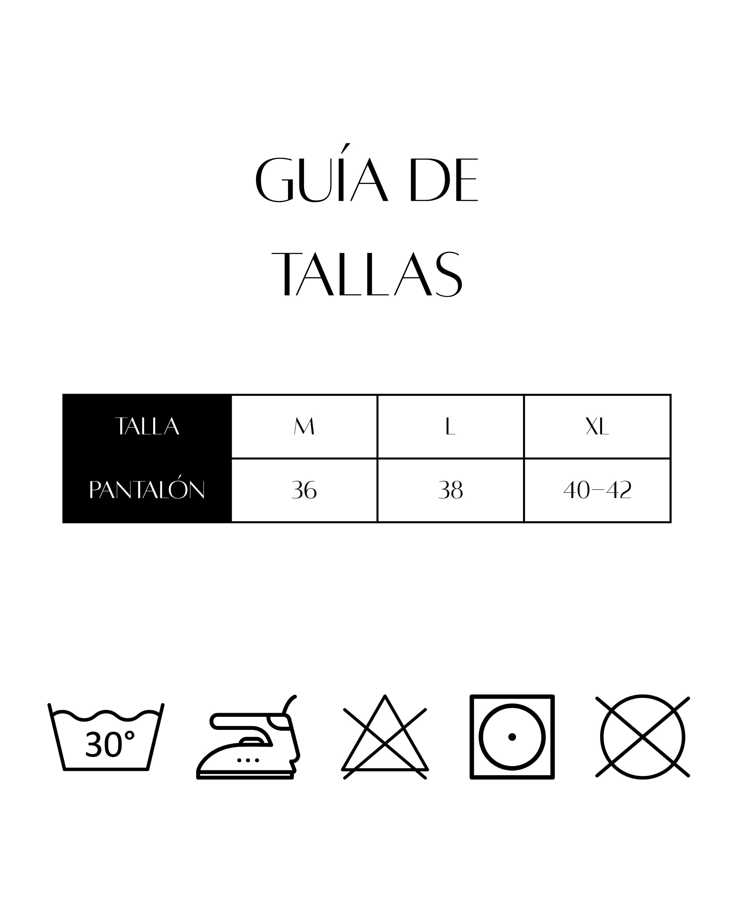 Pack 6 bragas guía de tallas