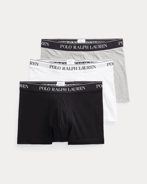 Pack de 3 bóxer de algodón Polo Ralph Lauren negro, blanco y gris