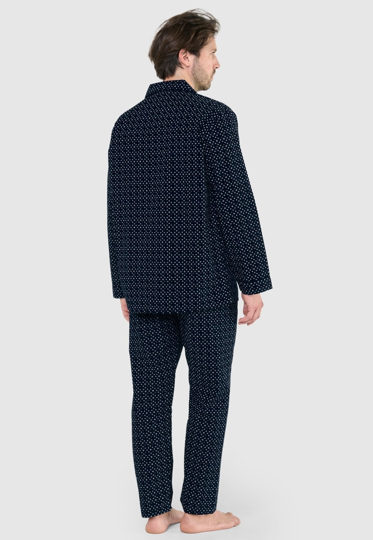 Pantalón largo de pijama de hombre con cintura elástica ajustable