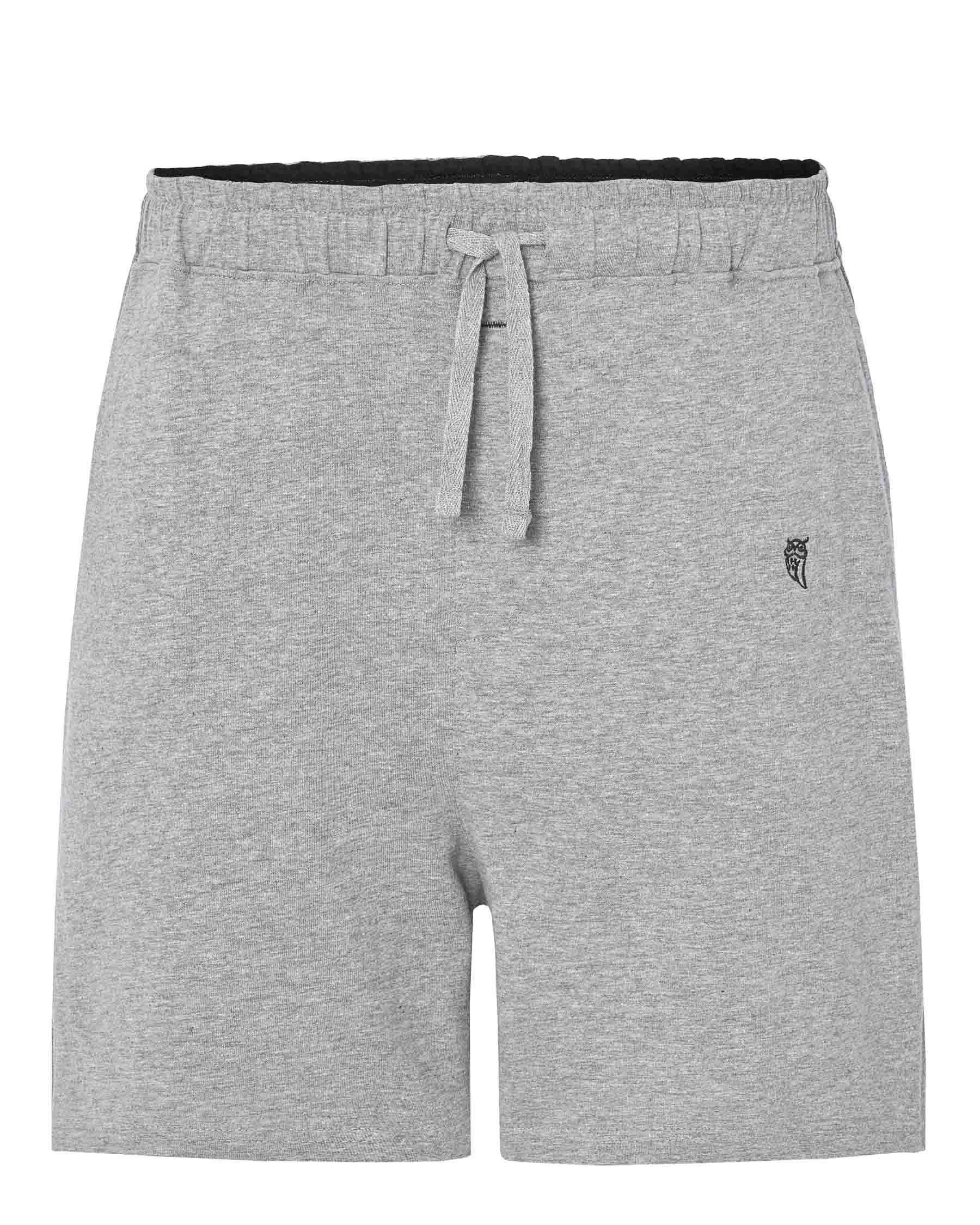 Pantalón corto de pijama hombre de algodón gris
