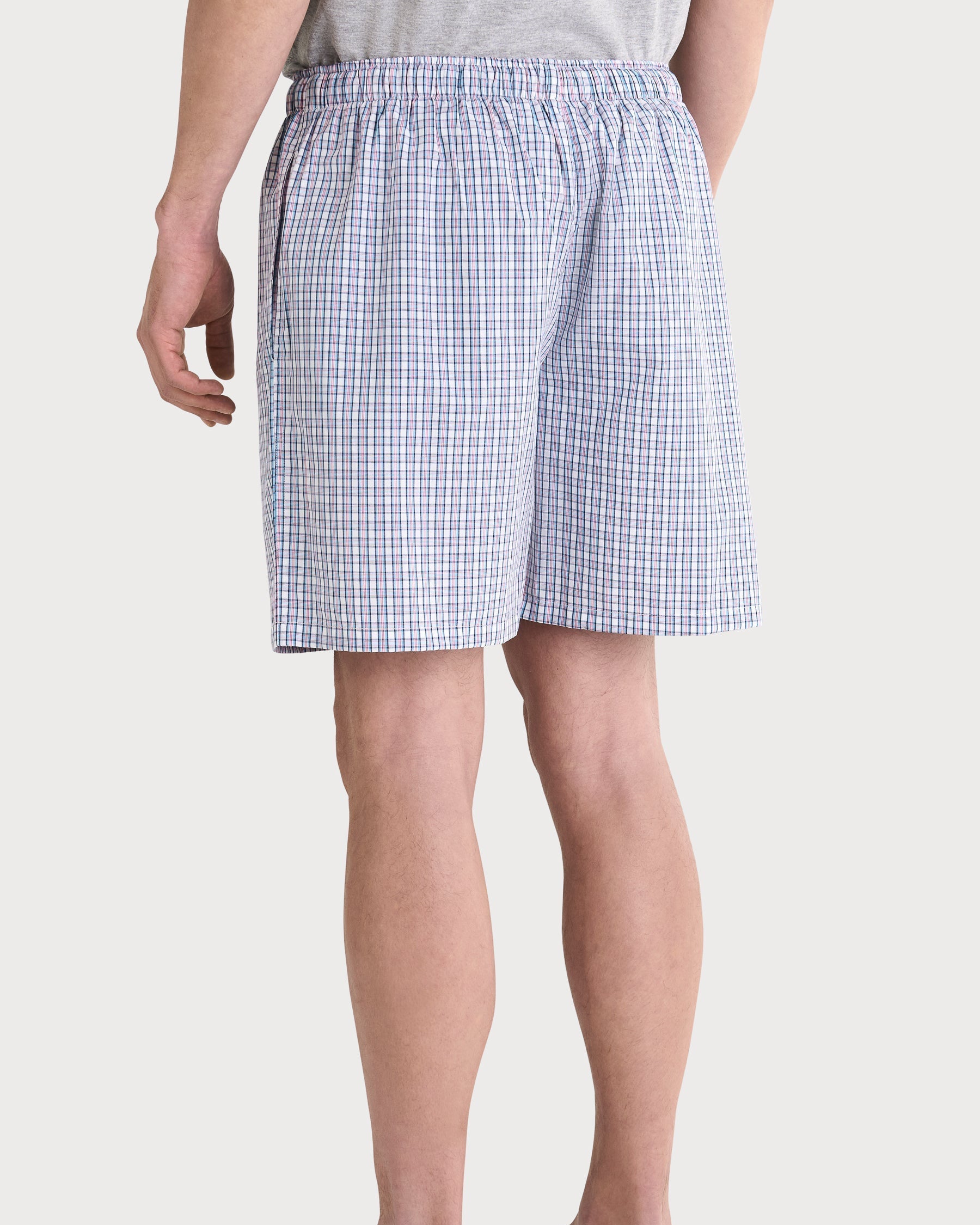 Pantalón corto de pijama masculino 100 % algodón