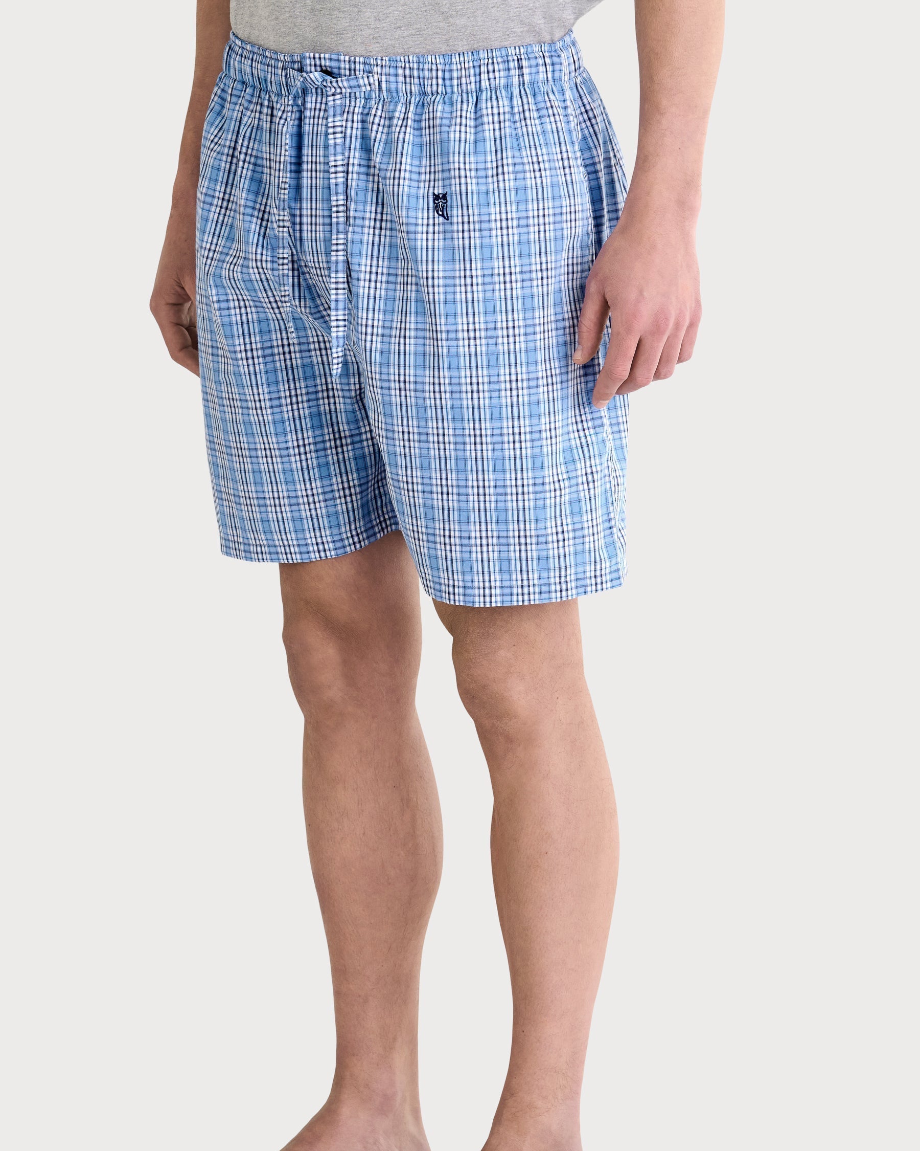 Pantalón pijama hombre a cuadros azules