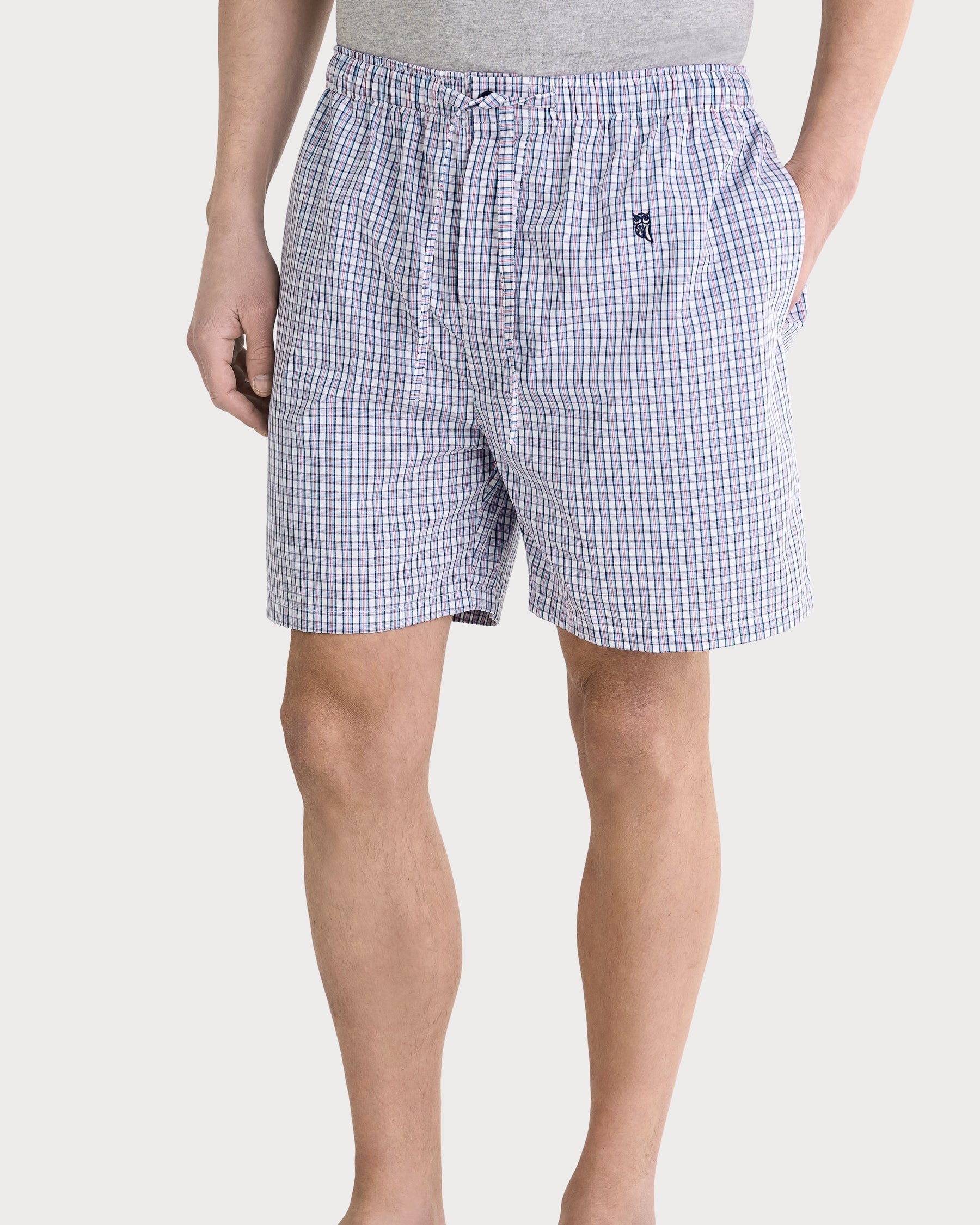 Pantalón pijama hombre a cuadros rosas y azules