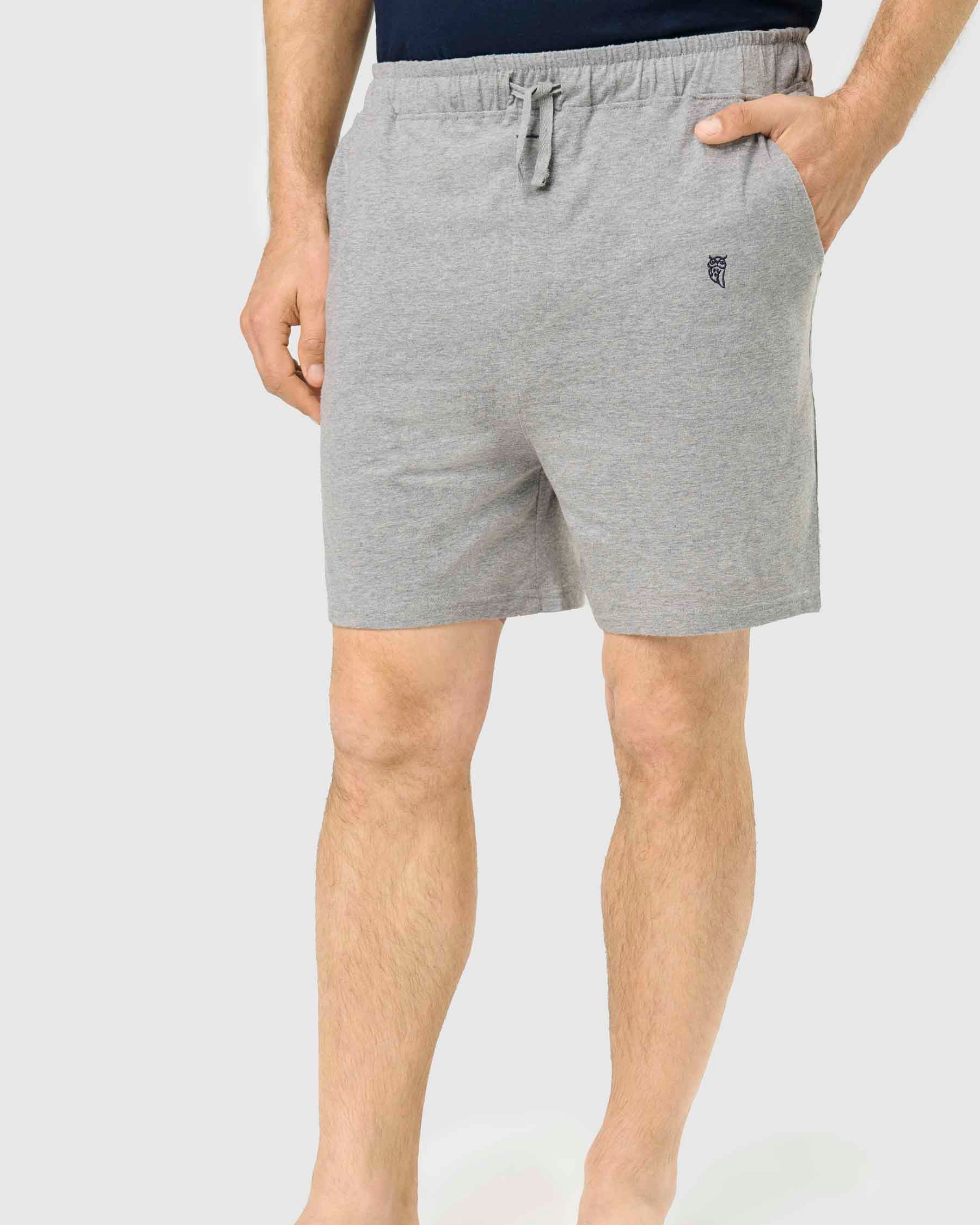 Pantalón pijama hombre de punto gris liso