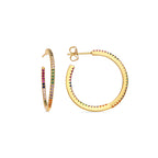 Pendientes Firmou con circonita brillante oro 18k