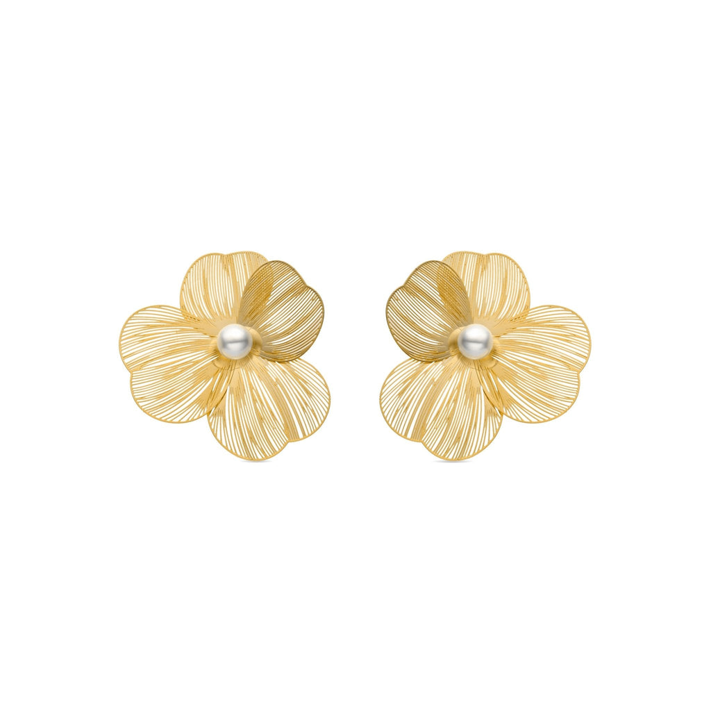 Pendientes Leina de perla blanca oro 18k