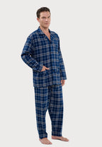 Pijama clásico de hombre cuadros azules