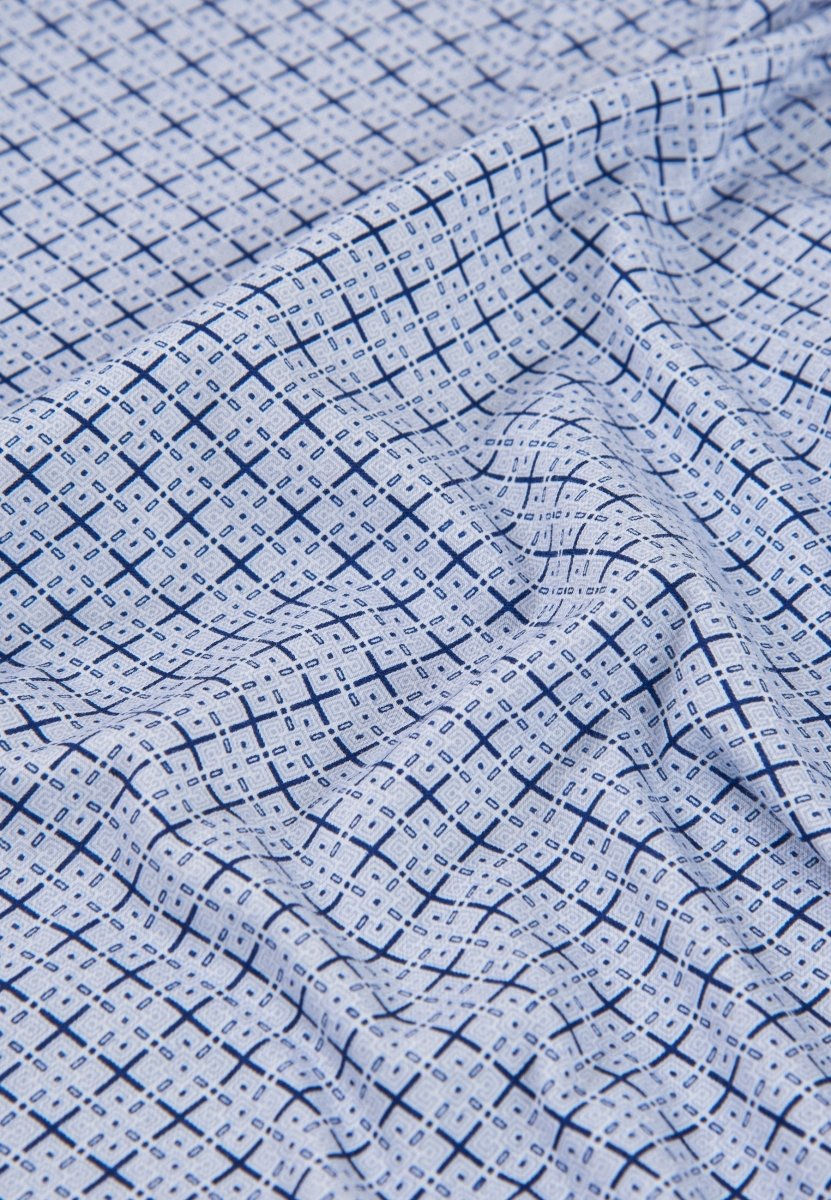 Pijama corto hombre algodón estampado azul