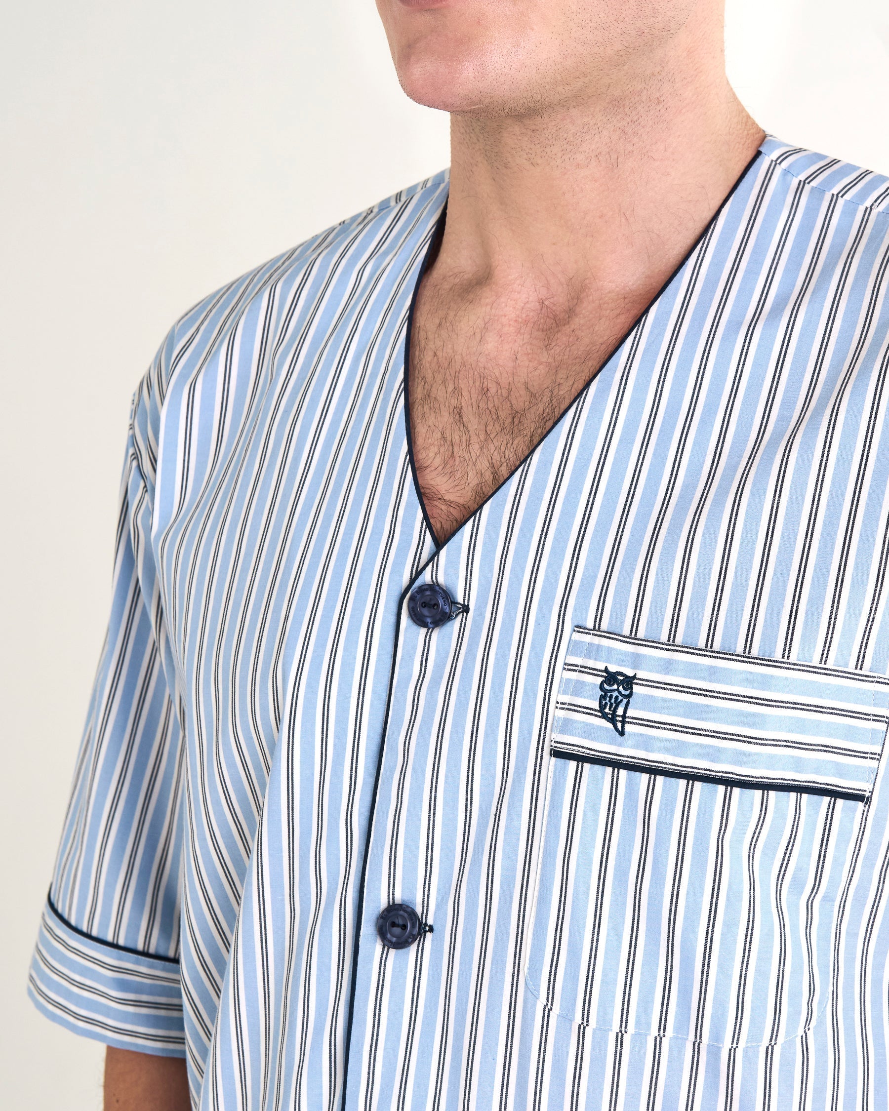 Pijama de algodón para hombre de corte holgado