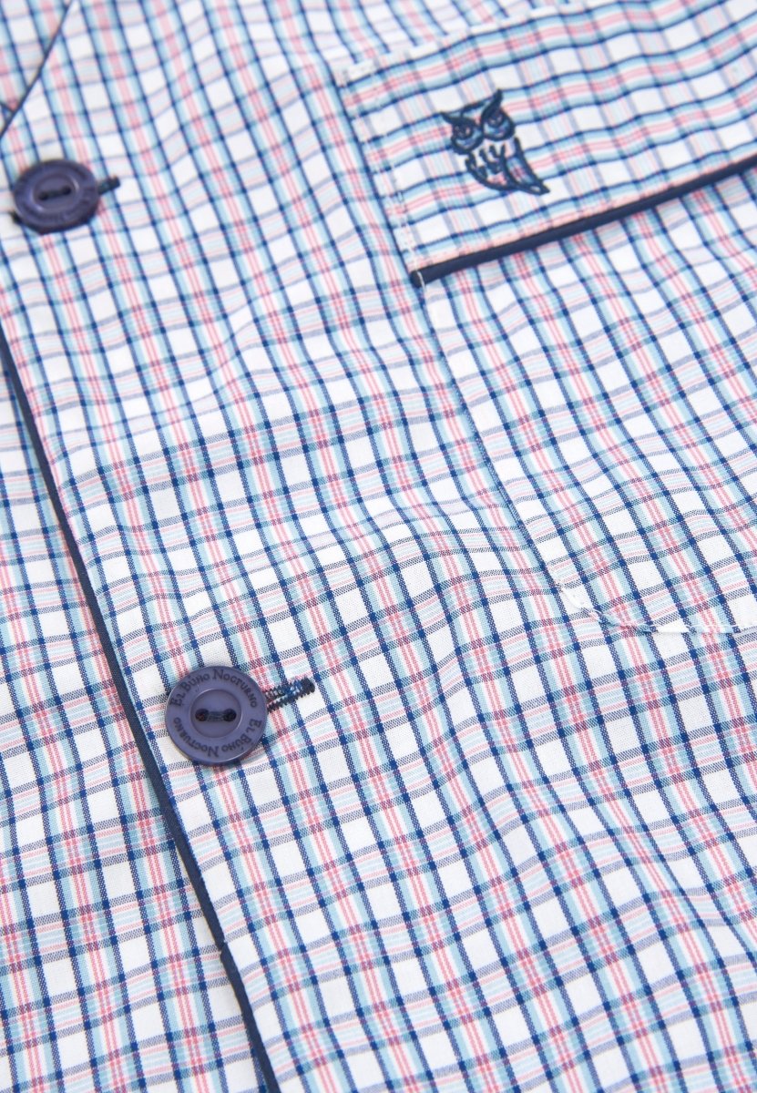 Pijama masculino elegante cuadros