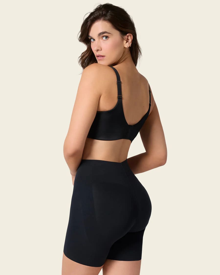 SHORT DE COMPRESION VIENTRE PLANO EFECTO INVISIBLE NEGRO - LEONISA-LEONISA-CULO