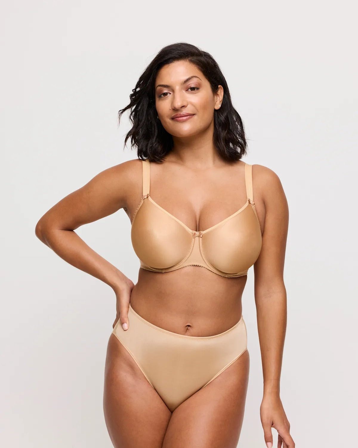 SUJETADOR SIN COSTURAS CON ARO "SATIN" - PRIMA DONNA-COGNAC