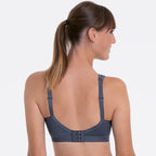 Sujetador deportivo Anita Momentum gris vista trasera
